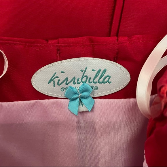 Kirribilla Strapless Red Silk Holiday Party Dress - size 4 - Picture 4 of 7